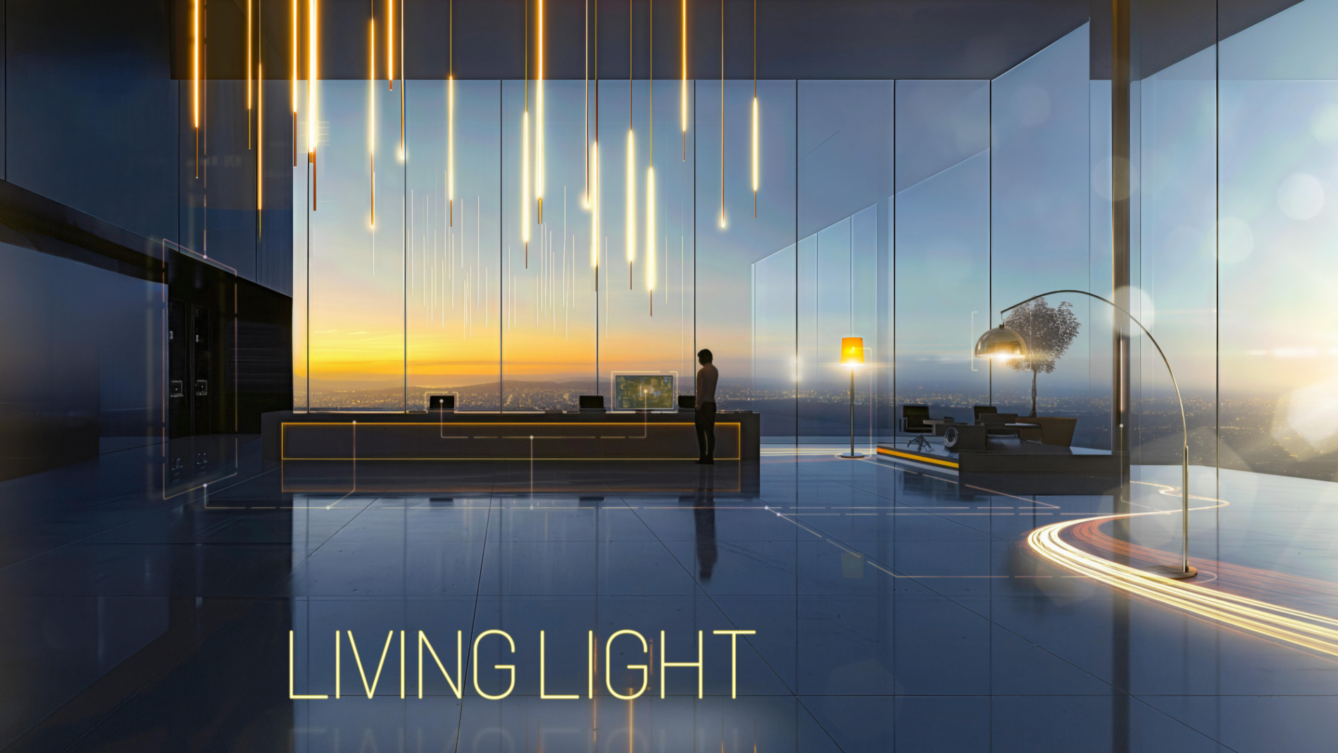 Lights hanging from the ceiling